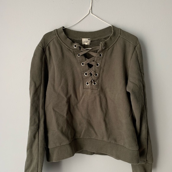 Lace Up Sweatshirt LA Hearts - Picture 2 of 4